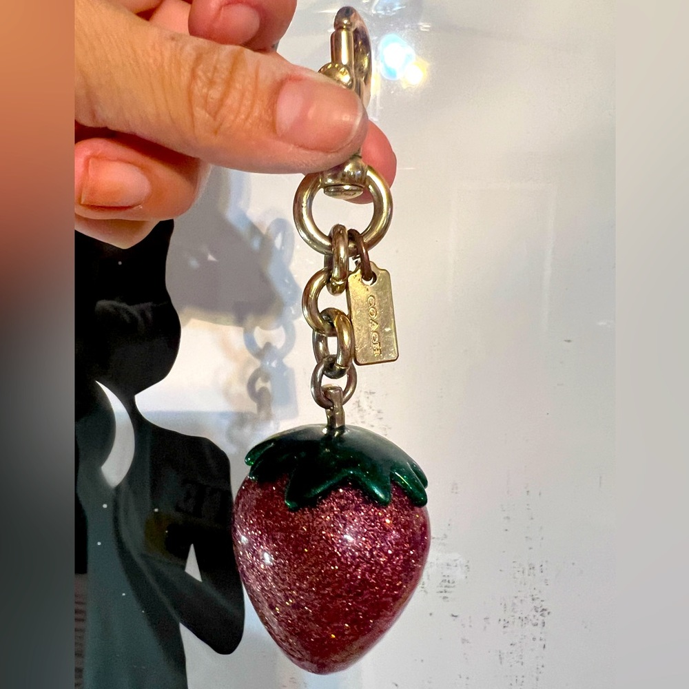 Coach strawberry keychain